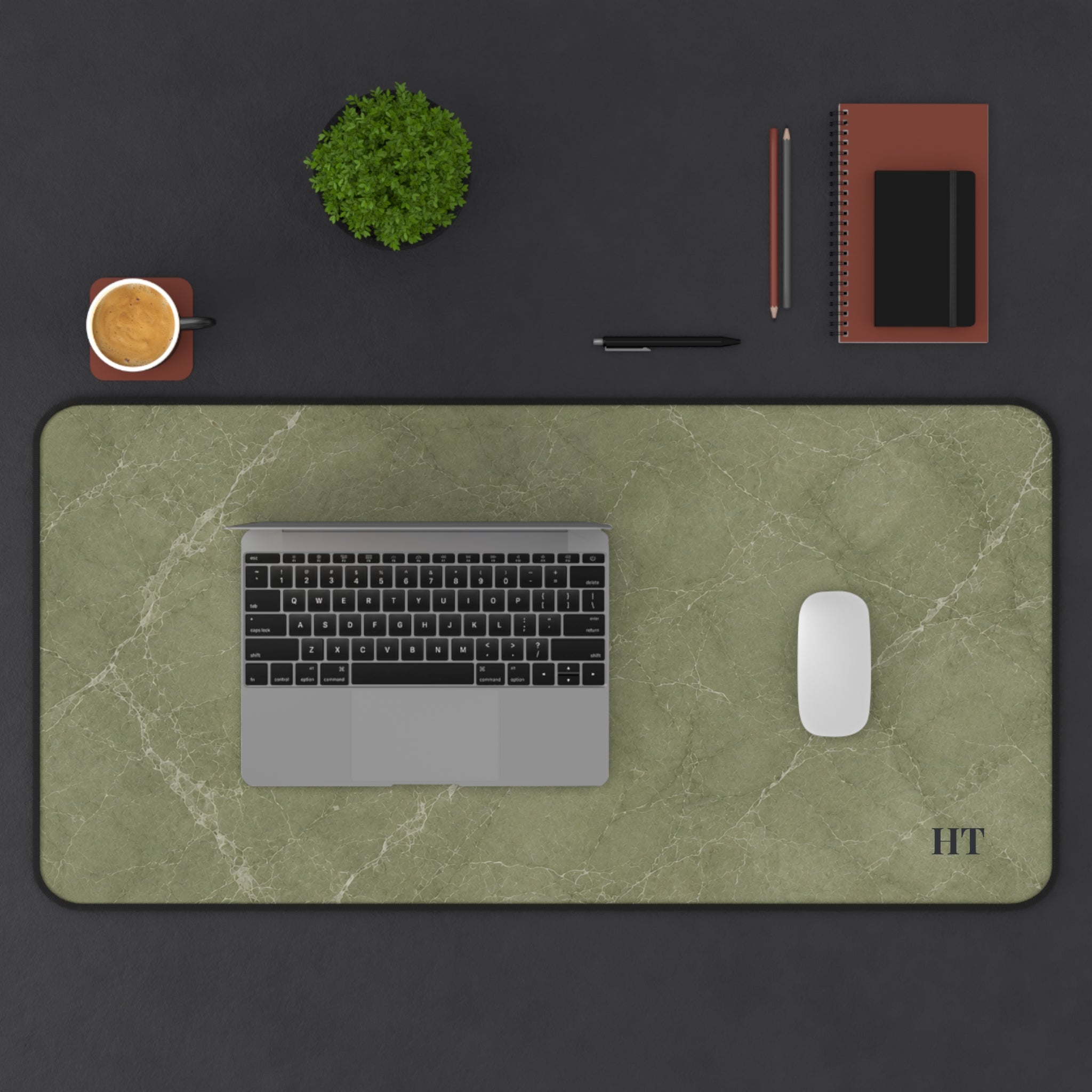Marble Desk Mat – Sage