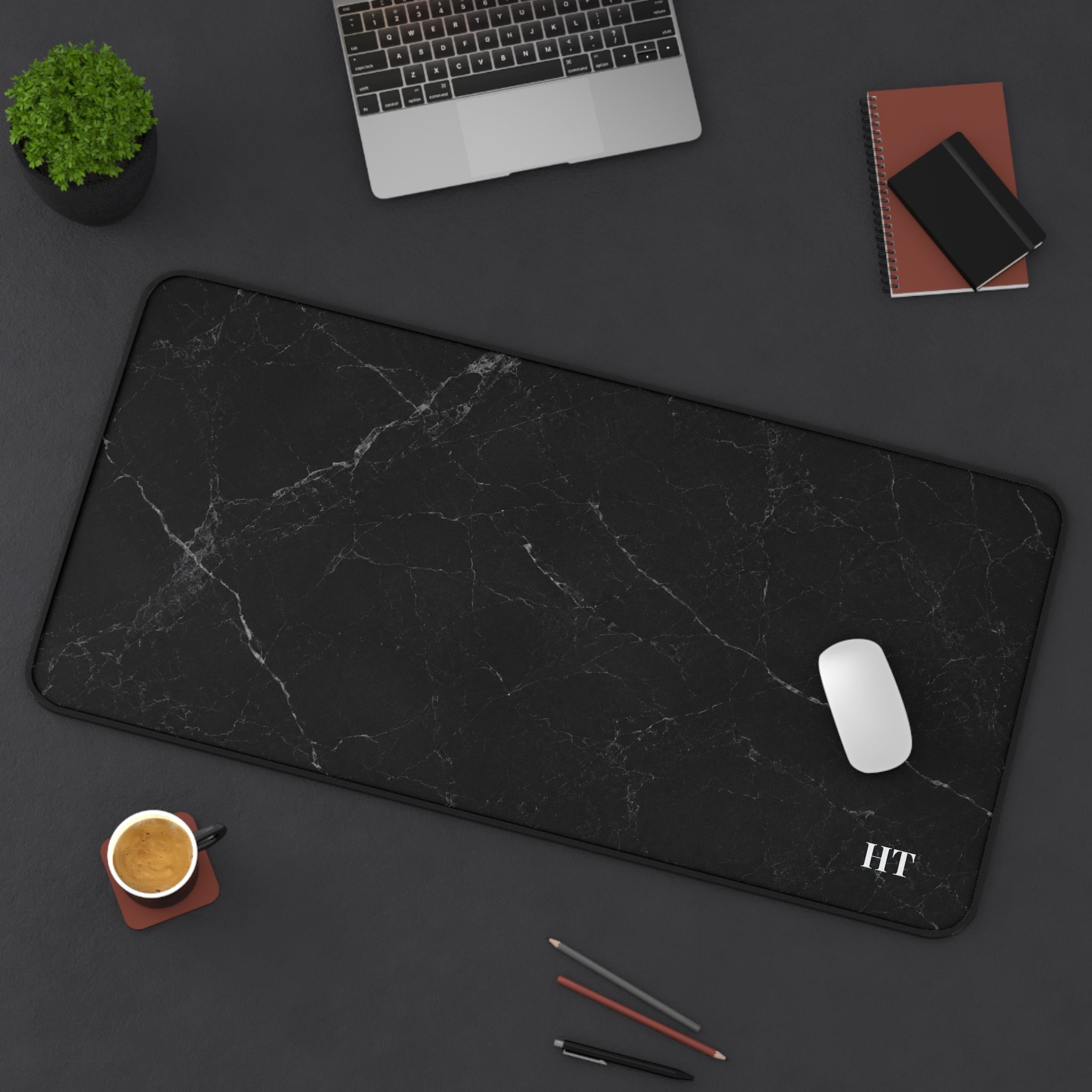 Marble Desk Mat – Midnight