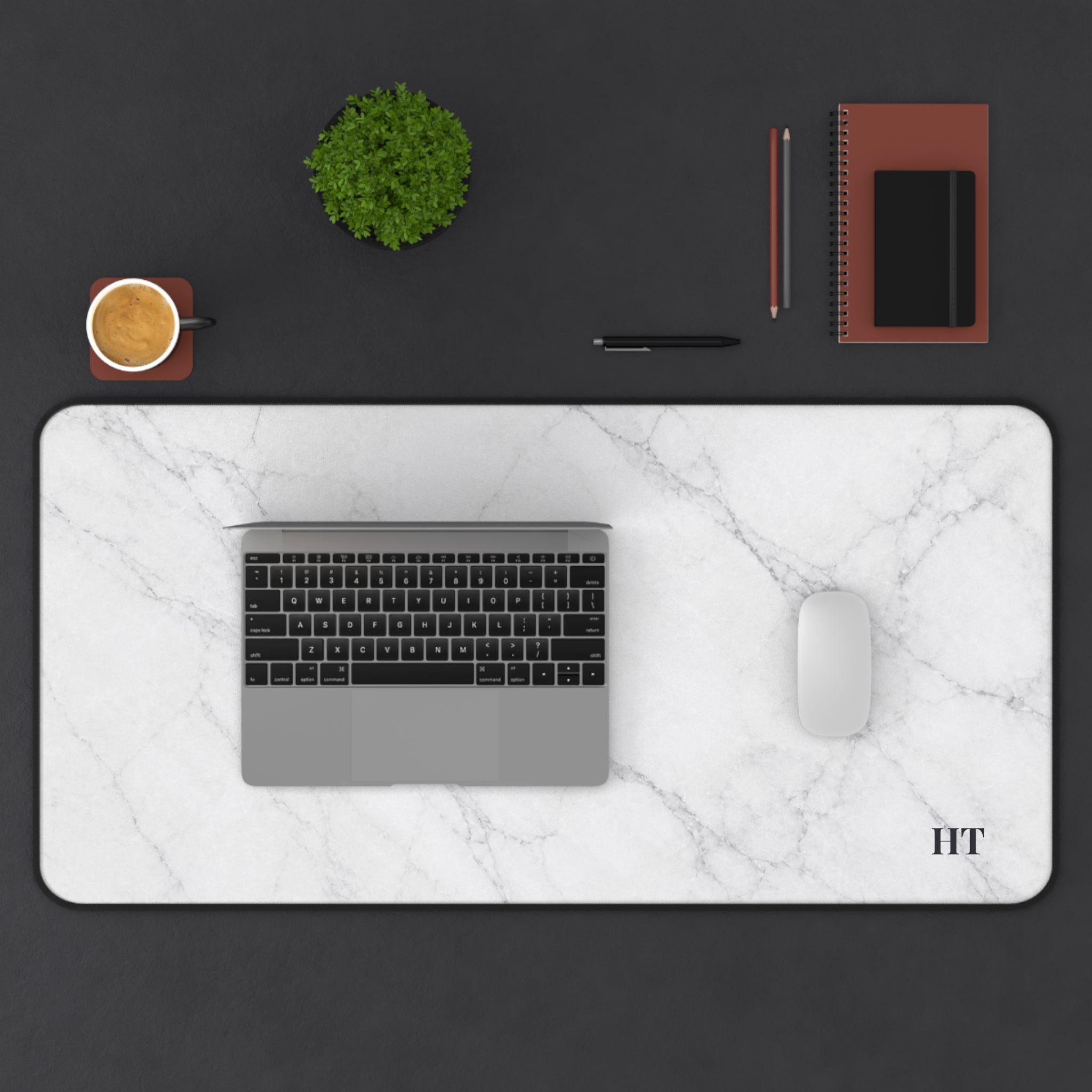 Marble Desk Mat – Arctic