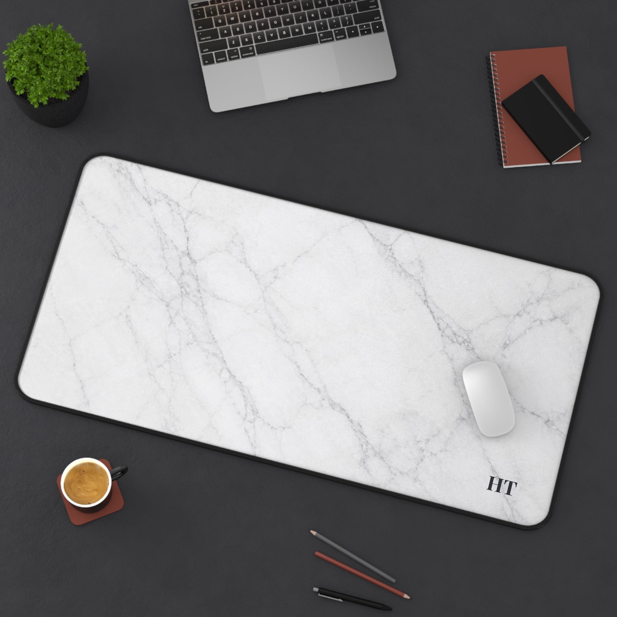 Marble Desk Mat – Arctic