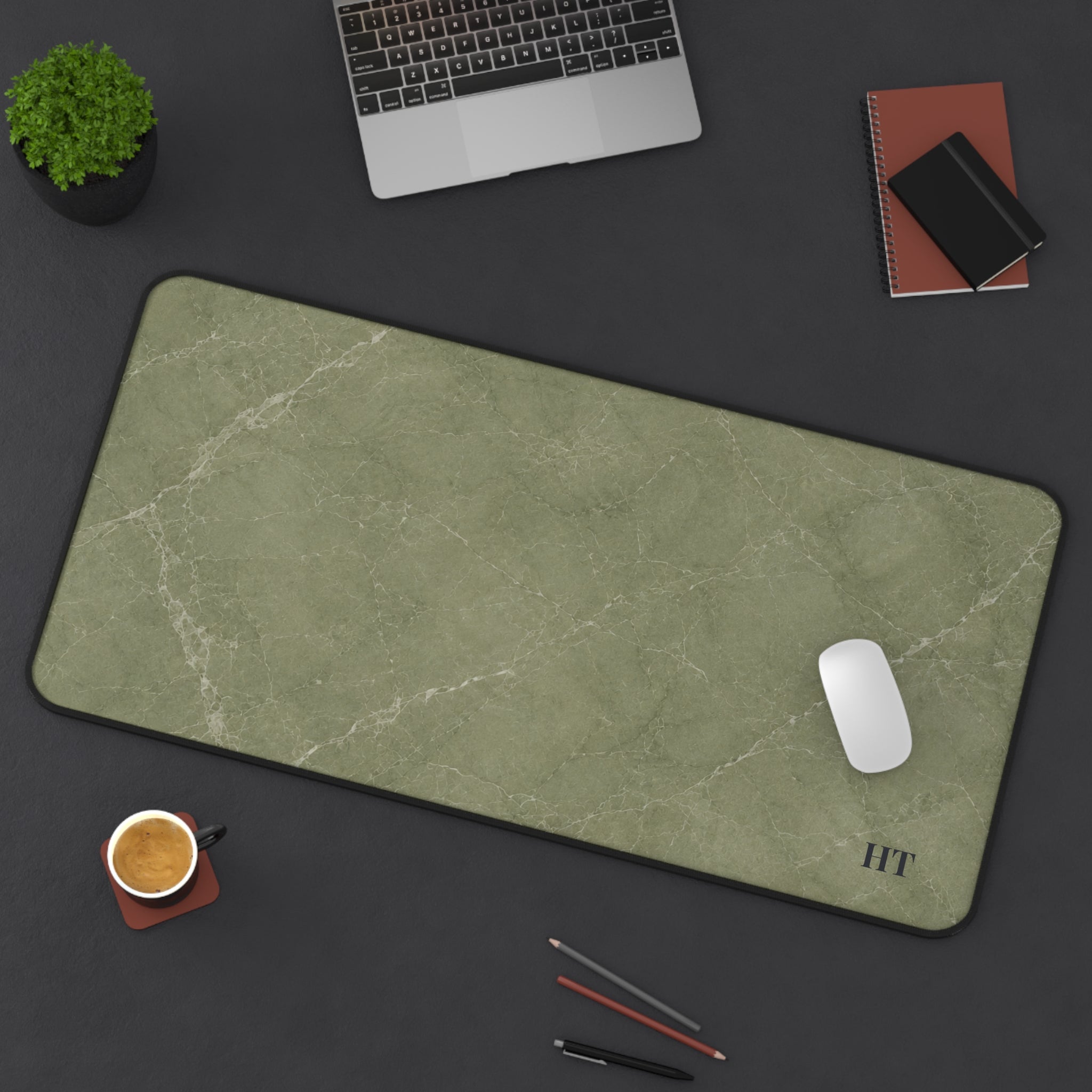Marble Desk Mat – Sage